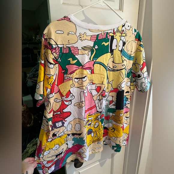 Nickelodeon Retro 90s Cartoon Characters Throwback Plus Size Tee T-shirt top 2x - Picture 4 of 9